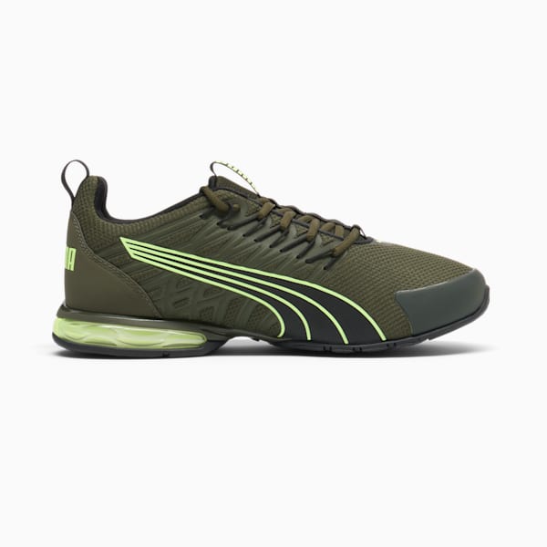 Zapatos para correr para hombre Enzo Wide, Dark Olive-Fizzy Apple, extralarge